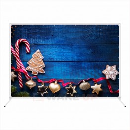 Новорічна фотозона "Імбірна ялинка на блакитному тлі"