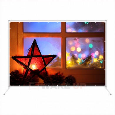 Новогодняя фотозона "Светящаяся звезда на окне"