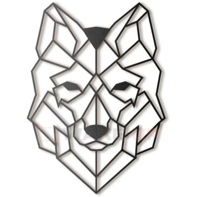 Объемная 3D картина из дерева "Волк"