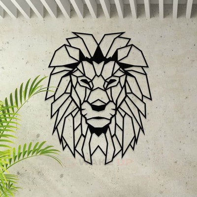Об'ємна 3D картина з дерева "Лев - цар звірів"