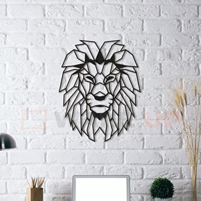 Объемная 3D картина из дерева "Лев - царь зверей"