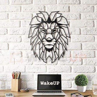 Объемная 3D картина из дерева "Лев - царь зверей"