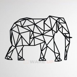 Объемная 3D картина из дерева "Слон"