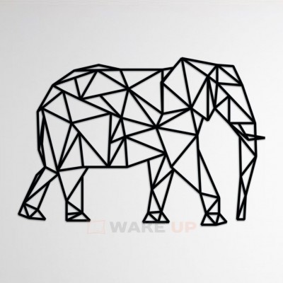Об'ємна 3D картина з дерева "Слон"