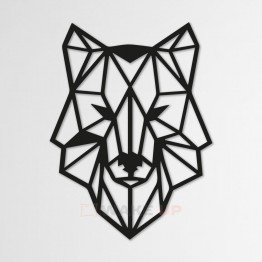 Объемная 3D картина из дерева "Гордый волк"