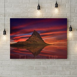 Картина на полотні "Скеля на заході сонця"
