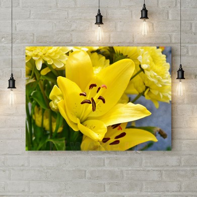Картина на холсте "Желтая лилия"