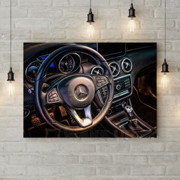 Картина на холсте "Руль Mercedes"