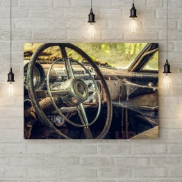 Картина на холсте "Салон старого автомобиля"