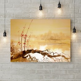 Картина на полотні "На березі річки"