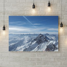 Картина на холсте "Заснеженный горный хребет"