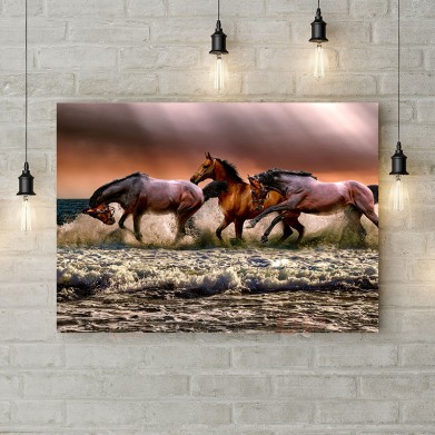 Картина на холсте "Трио лошадей"