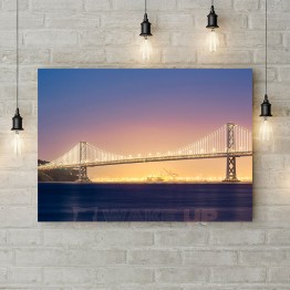 Картина на полотні "Міст на заході сонця"