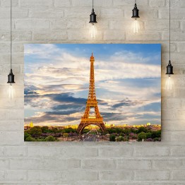 Картина на холсте "Вид на Эйфелеву башню"