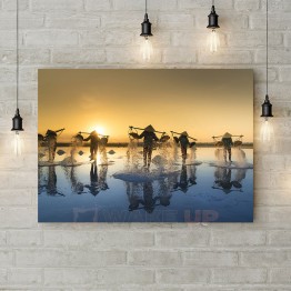 Картина на полотні "В'єтнамська річка на заході сонця"