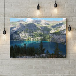Картина на полотні "Блакитне озеро в горах"