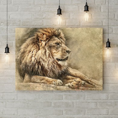 Картина на холсте "Мудрый лев"
