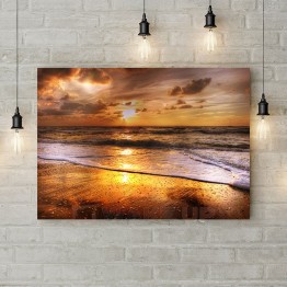 Картина на полотні "Помаранчевий захід сонця"