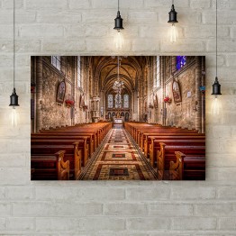 Картина на холсте "Внутри церкви"