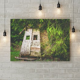 Картина на полотні "Хатина в лісі"