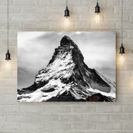 Картина на полотні "Снігова гора ч/б"