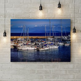 Картина на холсте "Яхты в порту"
