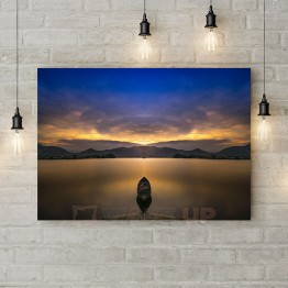 Картина на полотні "Човен на заході сонця"