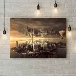 Картина на холсте "Отражение города"