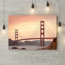 Картина на холсте "Вид на мост через реку"