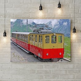 Картина на холсте "Трамвай среди гор"