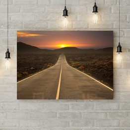 Картина на холсте "Дорога к закату солнца"