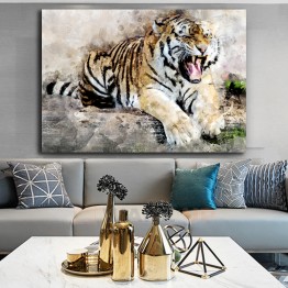 Картина на холсте Angry Tiger