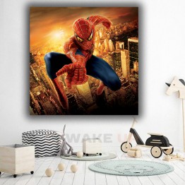 Картина на холсте Spider-Man над городом