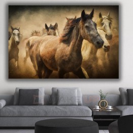 Картина на полотні Табун коней