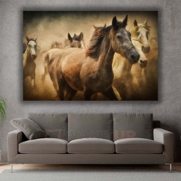 Картина на холсте Табун лошадей