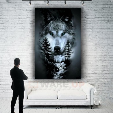Картина на полотні Вовчий ліс