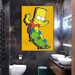 Картина на полотні Барт Сімпсон скейтер