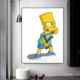 Картина на холсте Барт с рогаткой