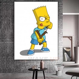 Картина на полотні Барт із рогаткою