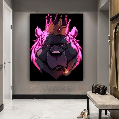 Картина на холсте King Bear Purple