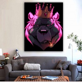 Картина на холсте King Bear Purple