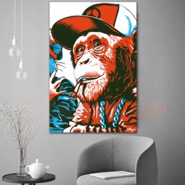 Картина на холсте Smoking Monkey